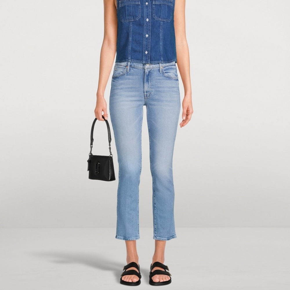 MOTHER Rascal Ankle Chew Blue Faded Jeans sz 26